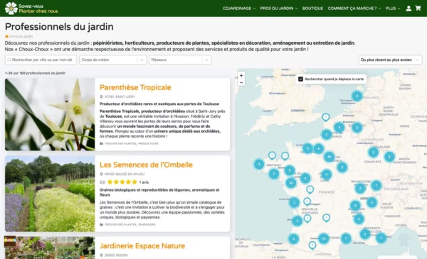 Les professionnels du jardin sur plantezcheznous.com