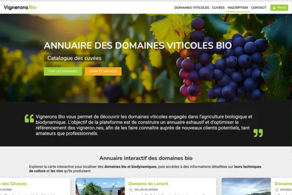 Vignerons Bio - Annuaire des domaines viticoles bio