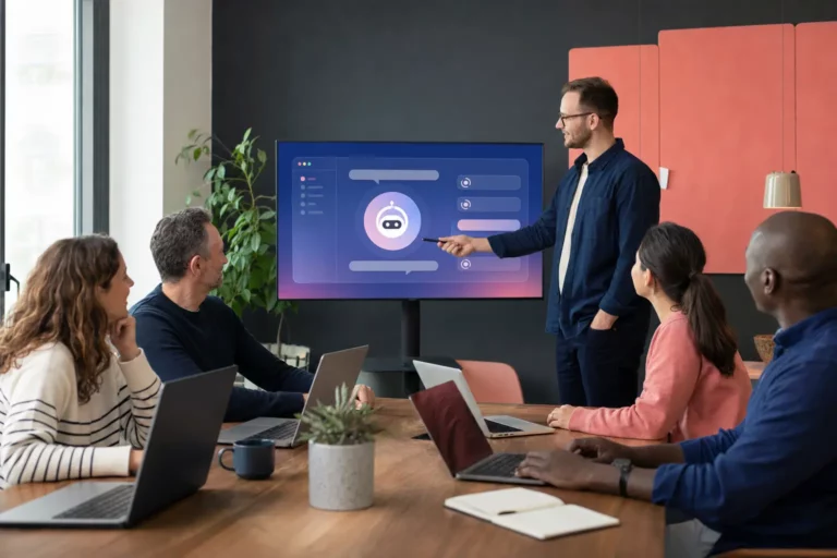 Atelier de formation à l’IA avec une équipe de PME