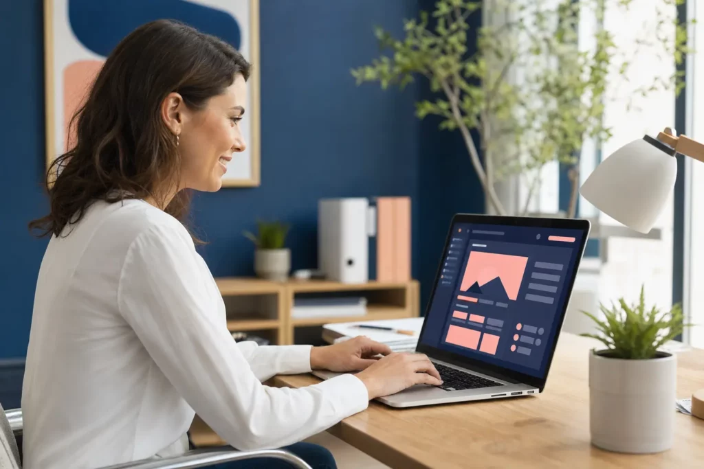Responsable de communication qui met à jour le site de sa structure