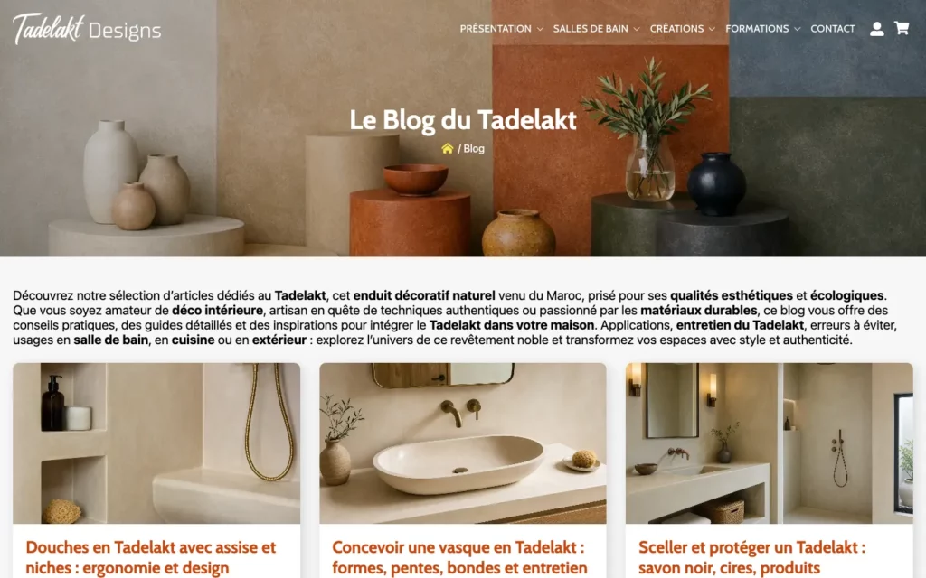 Blog de Tadelakt Designs alimenté automatiquement