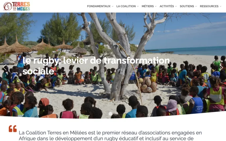 Page d’accueil du site de la Coalition Terres en Mêlées
